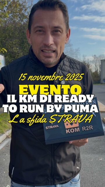 👉 IL KM DI READY TO RUN BY PUMA
La sfida @strava che inizierà sabato 15 novembre all’evento, con tanti ospiti speciali, ma durerà tutto l’anno!
👉 e provate a battere i tuoi campioni in testa alla classifica:
- @manuel_togni
- @chiarinamilanesi
Ascoltate il video 📼 per capire come funziona.
& voi vi siete già iscritti all’evento di sabato?
Manca poco mandateci un’e-mail a info@readytorun.it
“Da chi corre, per chi corre” 🏃♀️