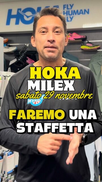🎉 Sabato 29 novembre - ore 12:00
Unisciti a noi per un super evento con le nostre HOKA’S ANGELS! 🏃‍♀️💨
👉 HOKA MILEX X: una staffetta 3x800 dove avrai l’occasione di testare le nuovissime scarpe super performanti di Hoka.

👉 Maglietta esclusiva targata Hoka per tutti i partecipanti! 🎽
E alla fine… un super aperitivo offerto da Bread and Breakfast! 🍹🥳

Iscriviti subito al link nelle storie! Non perdere l’occasione di vivere un’esperienza unica! ❤️

#hokamilex #hoka #staffetta