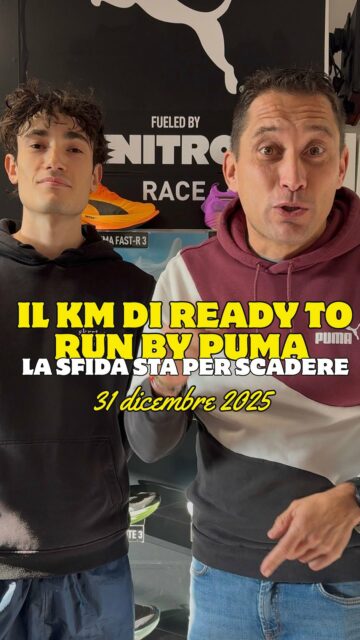 ⏰ TIK TAK, il tempo sta per scadere!
Hai tempo fino al 31 dicembre per battere il RECORD del KM di @readytorunstore.r2r by @puma 🏃‍♂️💥

👉 Il tempo da battere è 2 minuti e 51 secondi di @alessandromorottii 

Ce la farai 🔥? Cosa stai aspettando? 
Il segmento Ready To Run ti aspetta! 🏅

“Da chi corre, per chi corre” 🏃‍♀️

#running #puma #strava #sfida