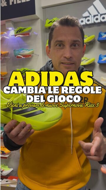@adidasita cambia le regole del gioco 🎰🔥

Preparati a scoprire la nuova Supernova Rise 3: più energia, più comfort, più performance.

📅 Venerdì 27 febbraio
🕖 Ore 19:00
📍 Campo sportivo di Torre Boldone – Viale Lombardia (BG)

Unisciti a noi per provarla in prima persona: ci alleneremo insieme e concluderemo la serata con un aperitivo super divertente 😉

L’evento è aperto a tutti, runner esperti e non 💪🏻

“Da chi corre, per chi corre” 🏃‍♀️

#running #adidas #adidasrunning #event #provascarpe